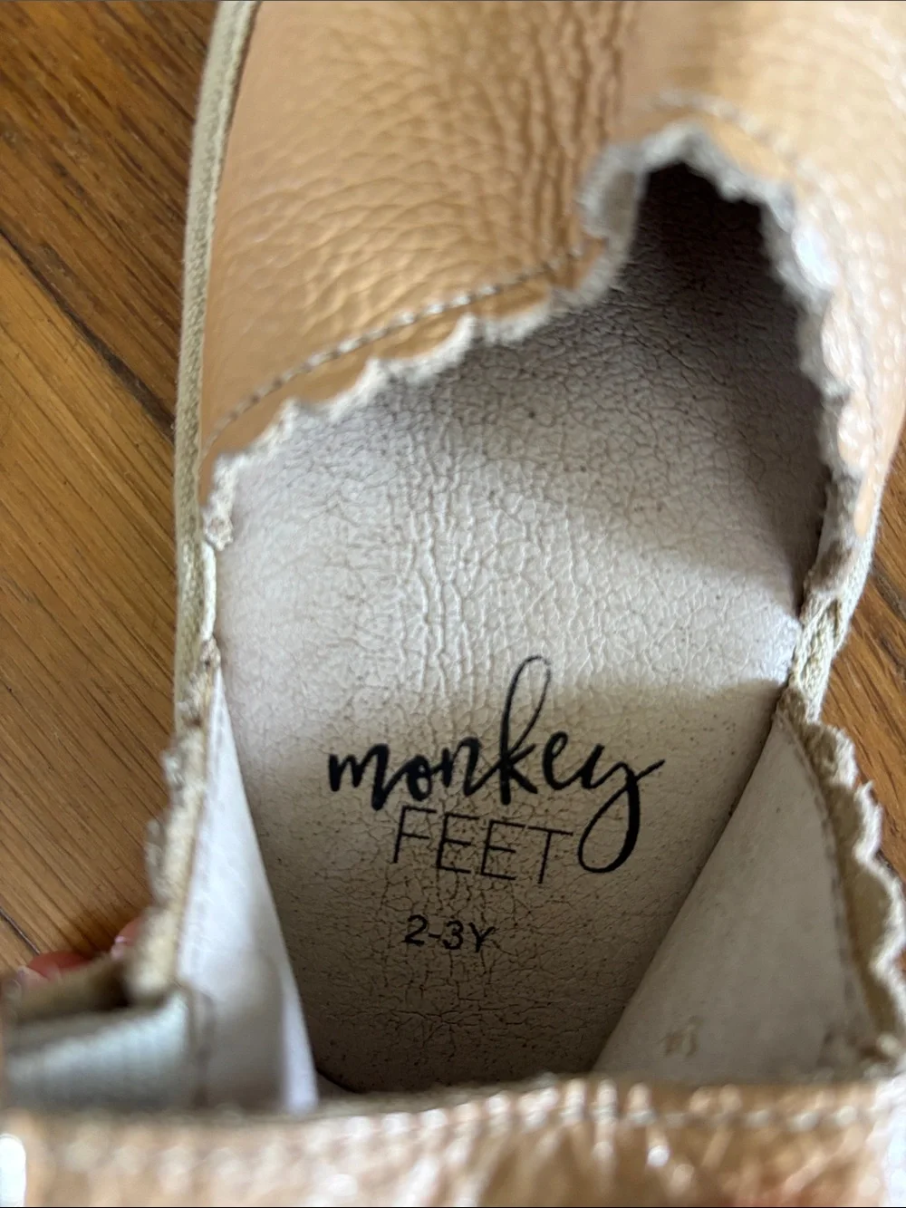 Monkey Feet Girls Mary Jane Shoes - Neutral Blush